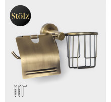 Держатель для туалетной бумаги Stölz basic Bronze, подставка, 25.5×13.5×12 см, бронзовый