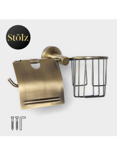 Держатель для туалетной бумаги Stölz basic Bronze, подставка, 25.5×13.5×12 см, бронзовый
