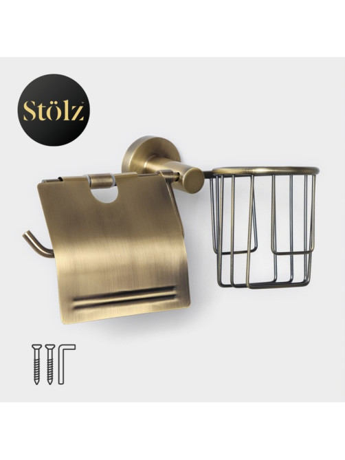 Держатель для туалетной бумаги Stölz basic Bronze, подставка, 25.5×13.5×12 см, бронзовый