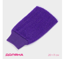 Мочалка - варежка массажная Доляна «Жёсткая», цвет МИКС