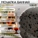 Мочалка банная Добропаровъ, 15×9 см, чёрная на подвесе