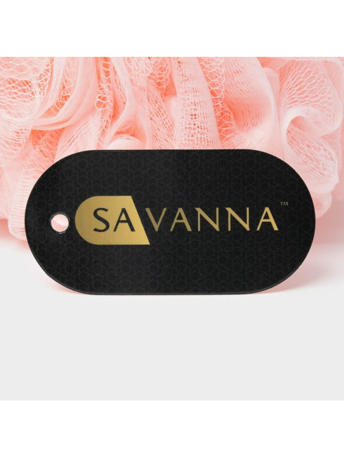 Мочалка для тела SAVANNA «Нежность», 90 г, розовая