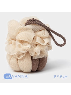 Мочалка для тела SAVANNA, 50 г, коричневая