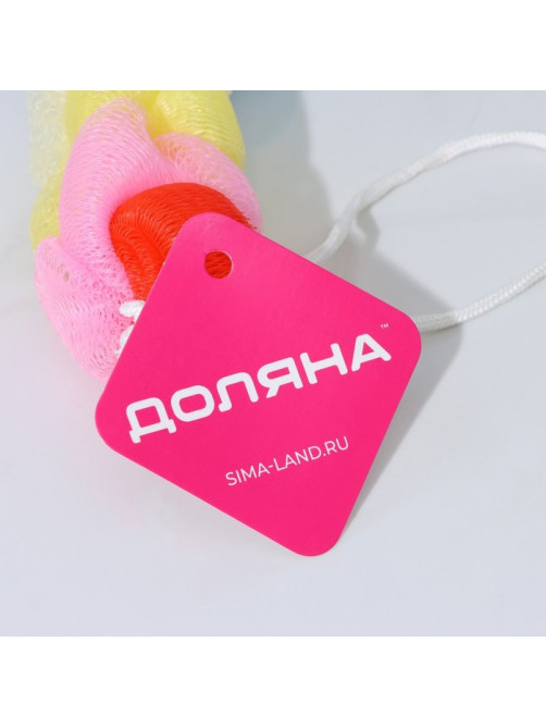 Мочалка для тела Доляна «Радуга», 30 г