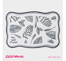 Коврик для дома Доляна «Ливьен», 40×60 см, белый
