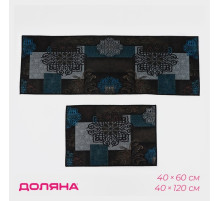 Коврики для дома Доляна «Цвета», 2 шт., 40×60 см, 40×120 см