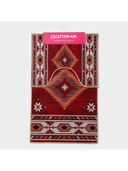 Набор ковриков для ванной и туалета Доляна «Мира», 2 шт., 50×80 см, 50×40 см