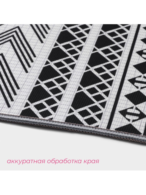 Коврики для ванной и туалета Доляна «ЧБ», 2 шт.: 50×80 см, 50×40 см