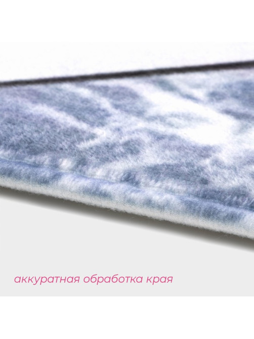 Коврик для ванной и туалета Доляна «Мрамор», 45×120 см