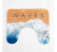 Коврик для ванной «Этель» Waves, 50×40 см, велюр