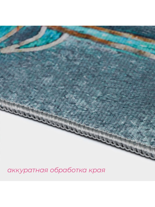 Коврики для ванной и туалета Доляна «Тропический», 3 шт., 50×80 см, 50×40 см, 40×43 см