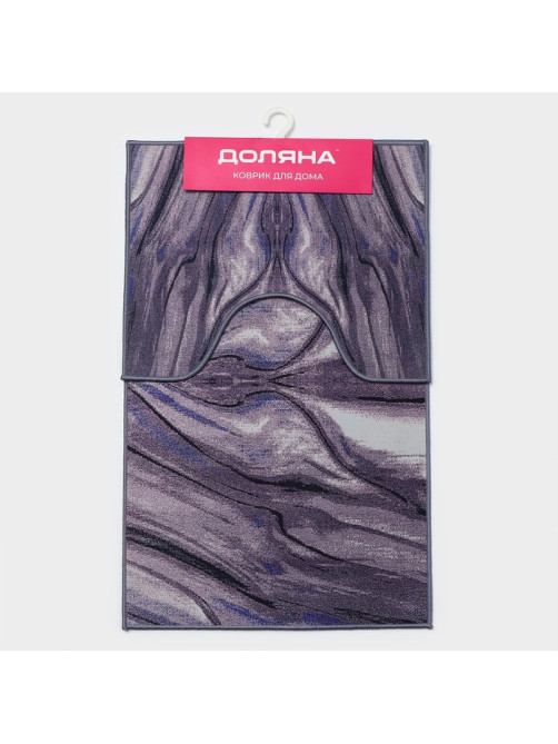Коврики для ванной и туалета Доляна «Отражение», 2 шт., 50×80 см, 50×40 см