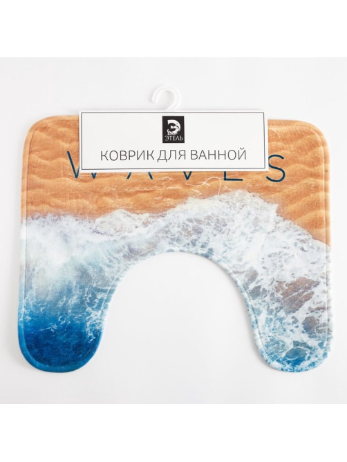 Коврик для ванной «Этель» Waves, 50×40 см, велюр