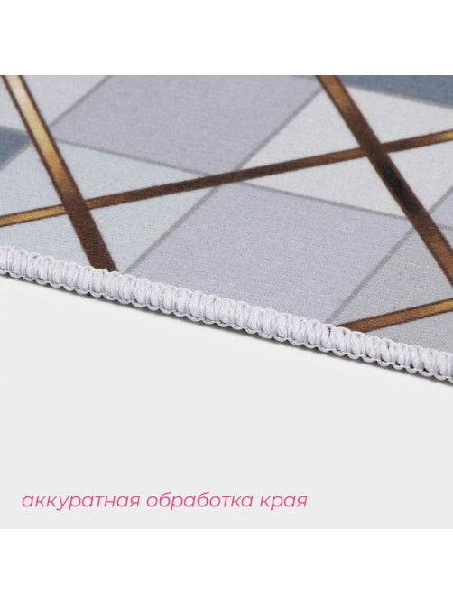 Коврики для ванной и туалета Доляна «Котто», 2 шт., 50×80, 40×50 см, цвет серый