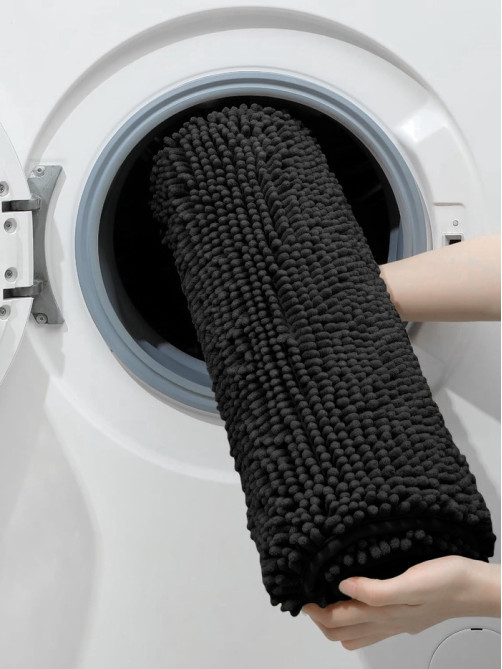 Коврик для дома LaDо́m, букли, плотность 1400 г, 50×80 см, графитовый