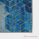 Коврики для ванны и туалета «Доляна. Галилео», 2 шт., 40×120, 40×60 см, синие