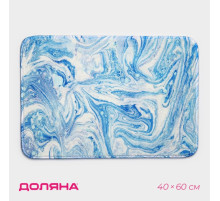Коврик для ванной и туалета «Доляна. Небесный», 40×60 см, голубой