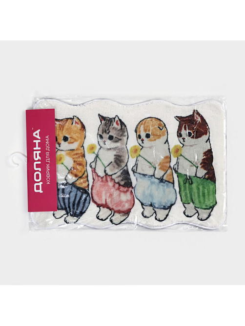 Коврик для дома Доляна «Котята», для детей, 39.5×60.5 см