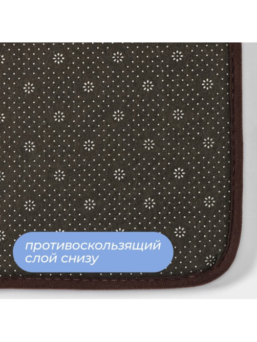 Коврик для ванной и туалета SAVANNA «Стоун», 40×60 см, коричневый