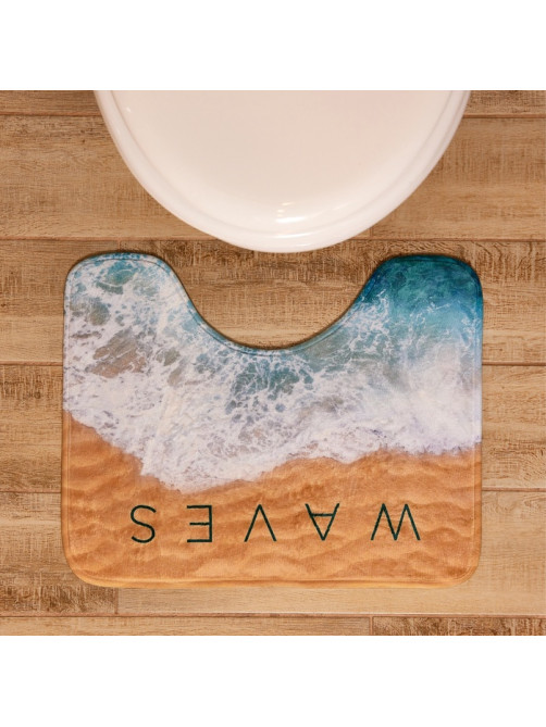 Коврик для ванной «Этель» Waves, 50×40 см, велюр
