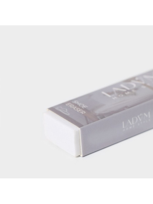 Ластик для чистки светлой обуви LaDо́m, 7.5×2.5×1.5 см, белый