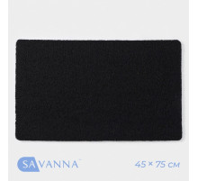 Коврик придверный SAVANNA, грязезащитный, 45×75 см, чёрный