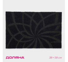 Коврик придверный Доляна, без окантовки, влаговпитывающий, 38×58 см, синий