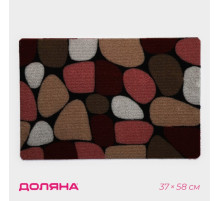 Коврик придверный Доляна, без окантовки, влаговпитывающий, 37×58 см