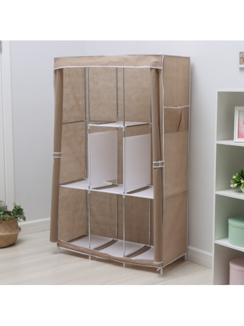 Шкаф тканевый каркасный, складной LaDо́m, 103×45×165 см, бежевый