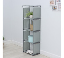 Стеллаж для хранения многофункциональный LaDо́m, 41×27×125 см, серый