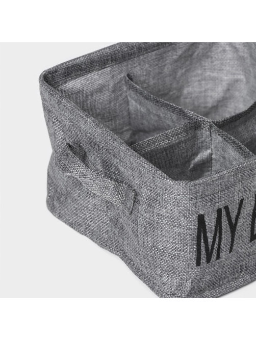 Органайзер для хранения белья Доляна My Basket, 4 ячейки, 20×20×12 см, серый