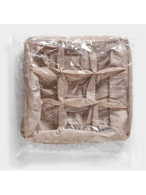 Органайзер для хранения белья Доляна Basket, 9 ячеек, 28×28×12 см, бежевый