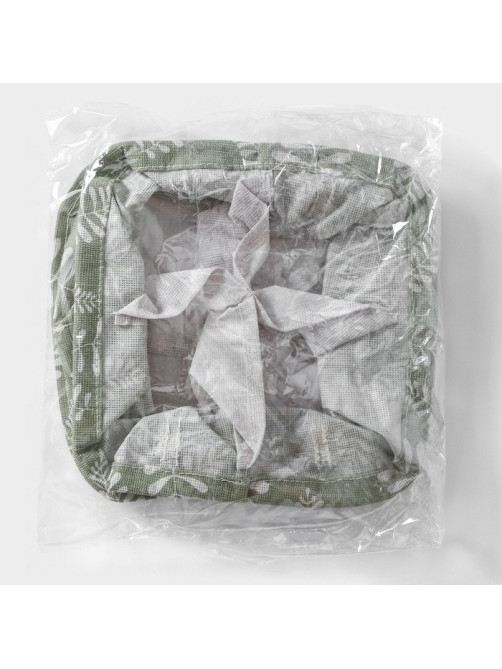Органайзер для хранения белья Доляна Leaves, 4 ячейки, 20×20×11 см, зелёный