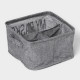 Органайзер для хранения белья Доляна My Basket, 4 ячейки, 20×20×12 см, серый