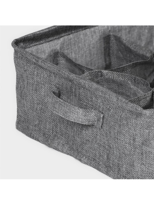 Органайзер для хранения белья Доляна Basket, 9 ячеек, 28×28×12 см, серый