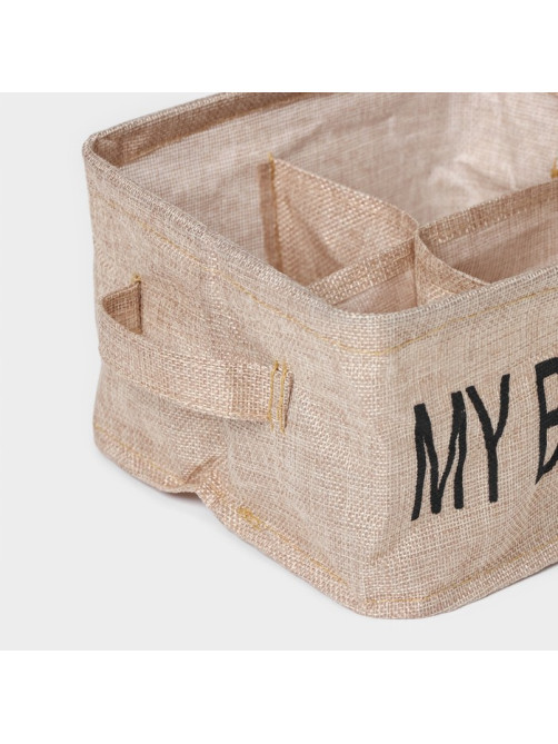 Органайзер для хранения белья Доляна My Basket, 4 ячейки, 20×20×12 см, бежевый