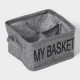Органайзер для хранения белья Доляна My Basket, 4 ячейки, 20×20×12 см, серый