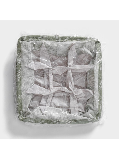 Органайзер для хранения белья Доляна Leaves, 9 ячеек, 28×28×11 см, зелёный
