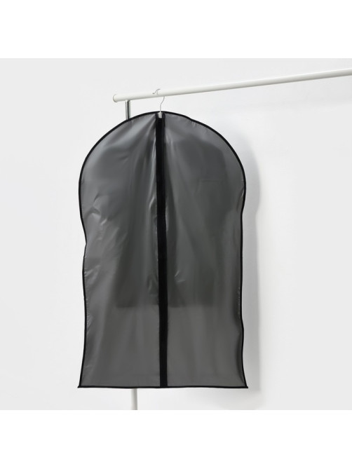 Чехол для одежды Доляна, 60×100 см, плотный, серый, прозрачный