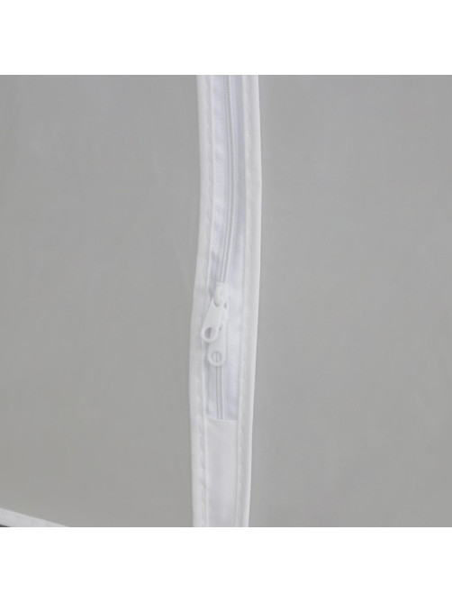 Чехол для одежды Доляна, плотный, объёмный, 60×110×50 см, белый