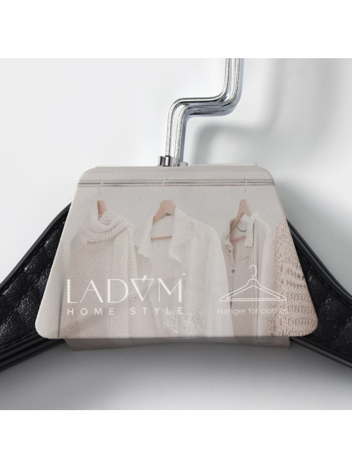 Плечики - вешалки для одежды LaDom Eliot, 44×24 см, 3 шт., чёрные