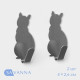 Крючки самоклеящиеся SAVANNA «Кошка», 2 шт., металл, 5×2.4×1.5 см, хромированные