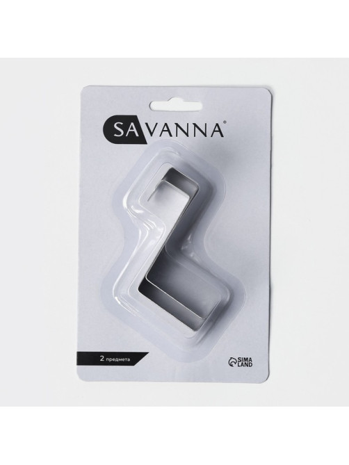 Крючки надверные SAVANNA «Минимализм», 2 шт., металл, 6×6.5×2.5 см, хромированные