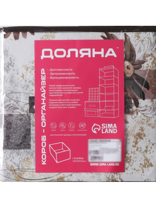 Короб стеллажный для хранения Доляна «Астра», 25×25×25 см