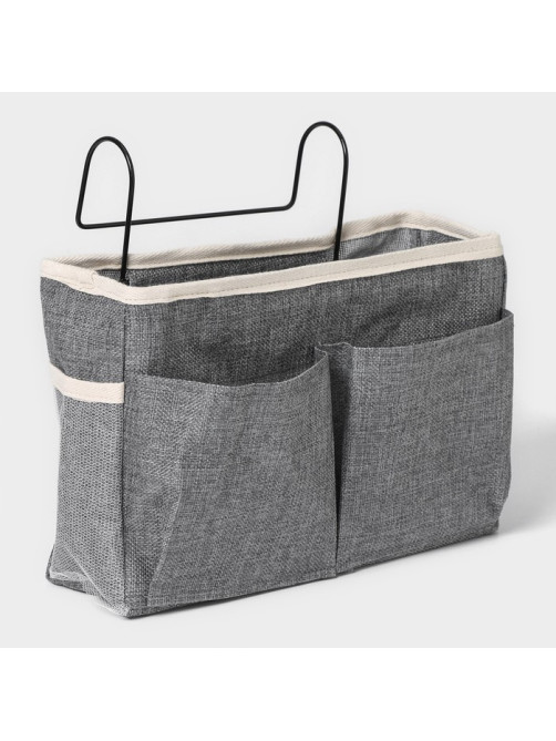 Органайзер подвесной с карманами Доляна My Basket, 4 отделения, 30×10×20 см, цвет серый