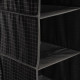 Органайзер подвесной Доляна «Кло», 4 отделения, 30×30×80 см, чёрный