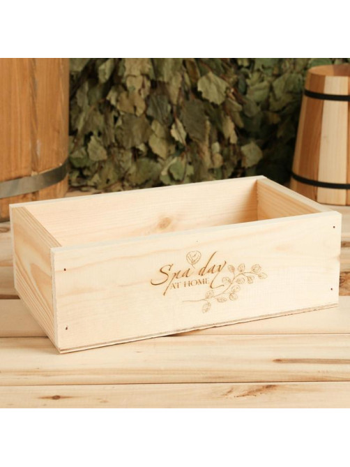 Ящик Spa Day at Home, 24.5×14×8 см, деревянный, МИКС