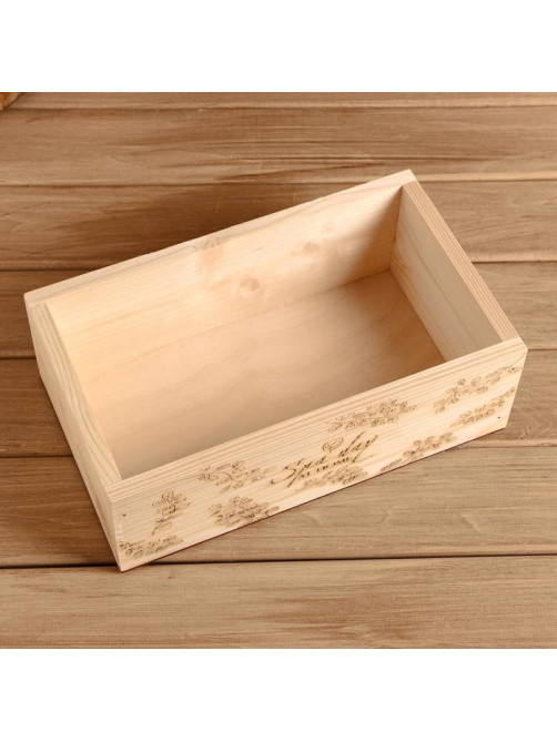 Ящик Spa Day at Home, 24.5×14×8 см, деревянный, МИКС