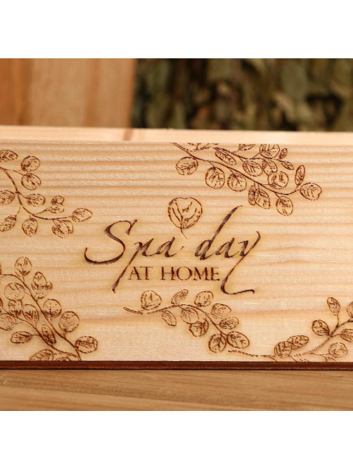 Ящик Spa Day at Home, 24.5×14×8 см, деревянный, МИКС