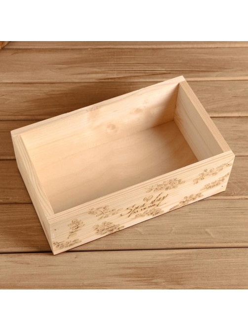 Ящик Spa Day at Home, 24.5×14×8 см, деревянный, МИКС